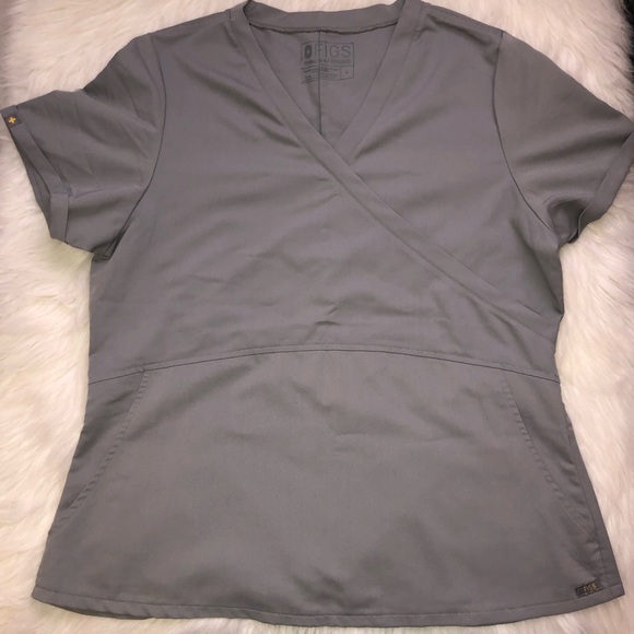 Figs Tops Grey Figs Scrub Top Poshmark